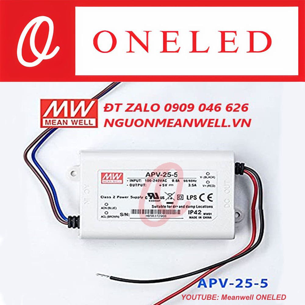 Giá Bộ Nguồn Meanwell APV-25-5 Giá Bộ Nguồn Meanwell APV-25-5