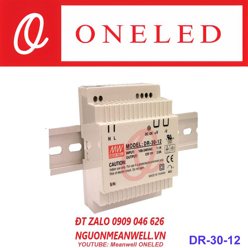 Giá Bộ Nguồn Meanwell DR-30-12 Giá Bộ Nguồn Meanwell DR-30-12