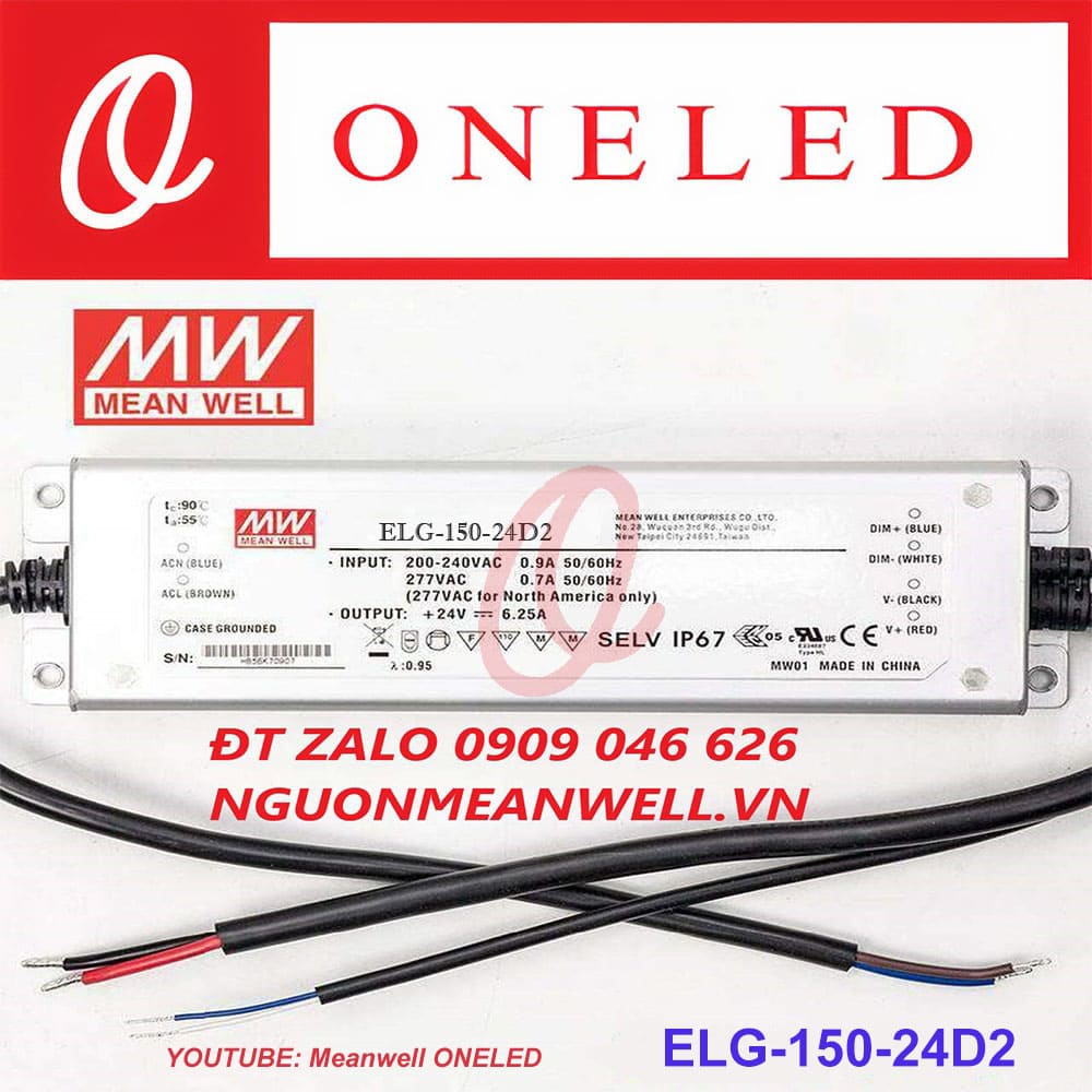 Giá Bộ Nguồn Meanwell ELG-150-24D2 Giá Bộ Nguồn Meanwell ELG-150-24D2