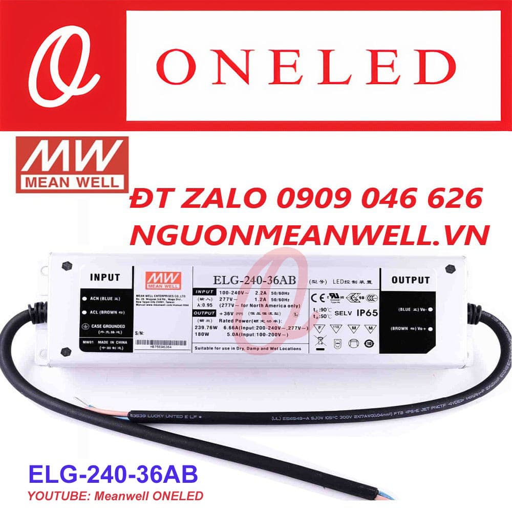 Giá Bộ Nguồn Meanwell ELG-240-36AB Giá Bộ Nguồn Meanwell ELG-240-36AB