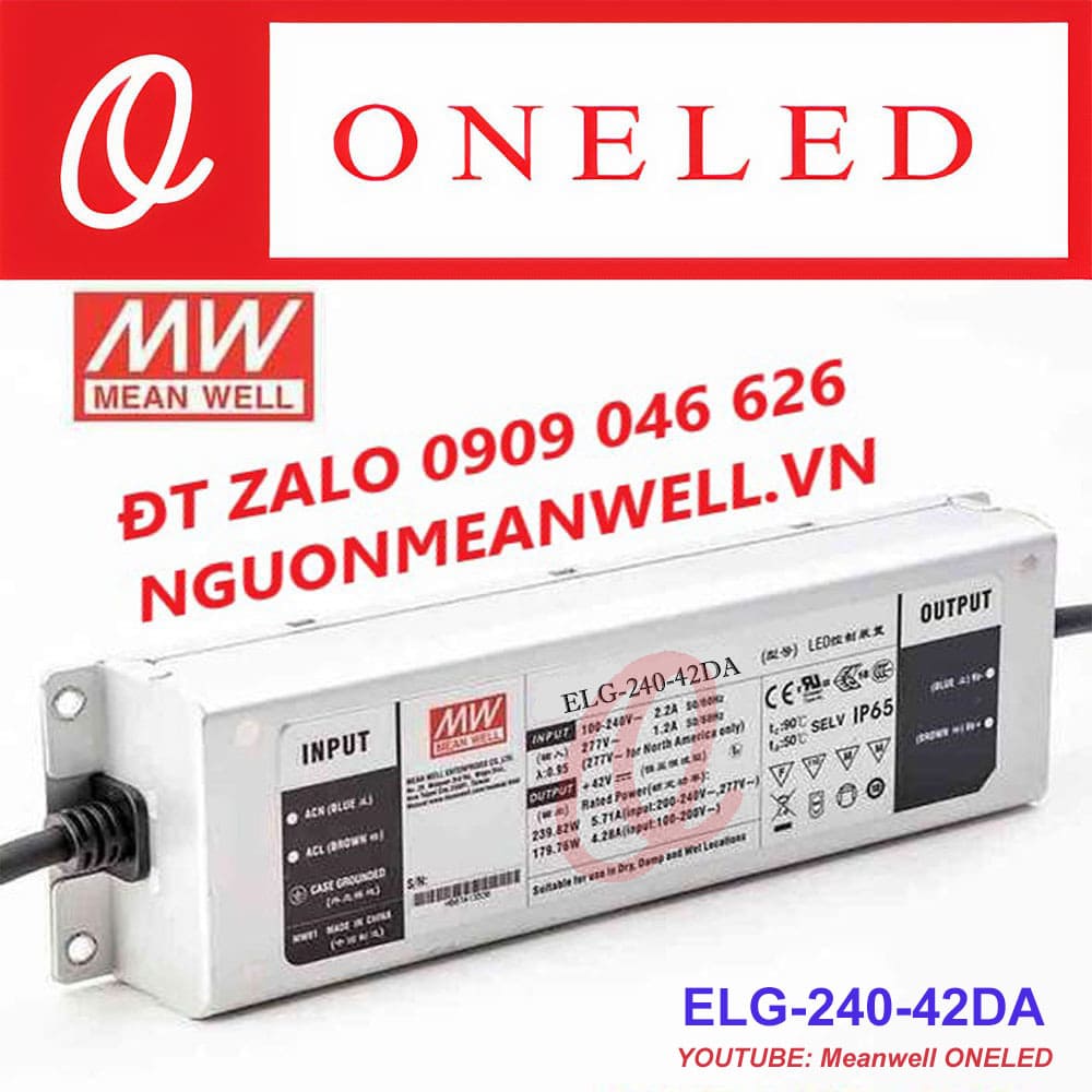 Giá Bộ Nguồn Meanwell ELG-240-42DA Giá Bộ Nguồn Meanwell ELG-240-42DA