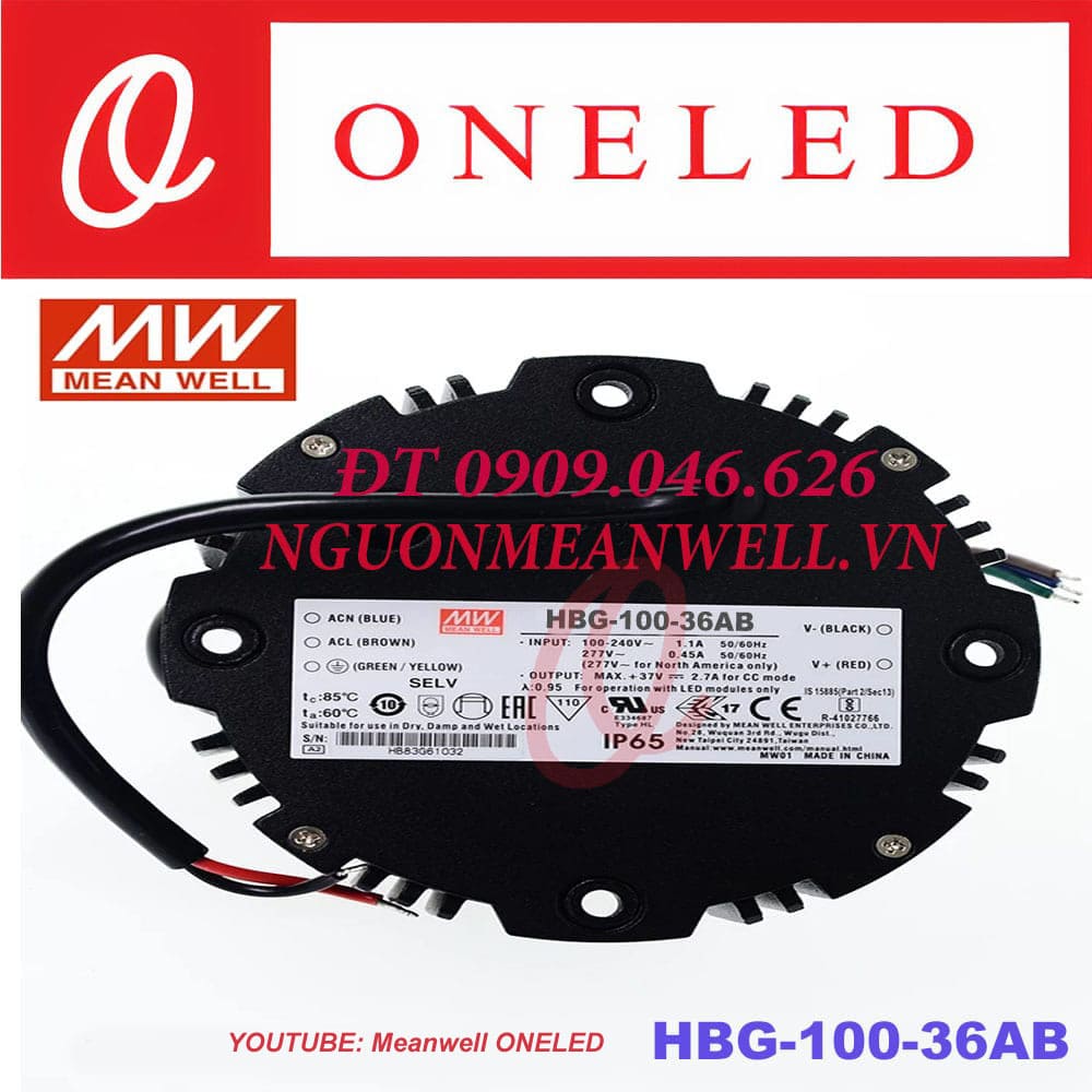 Giá Bộ Nguồn Meanwell HBG-100-36AB Giá Bộ Nguồn Meanwell HBG-100-36AB
