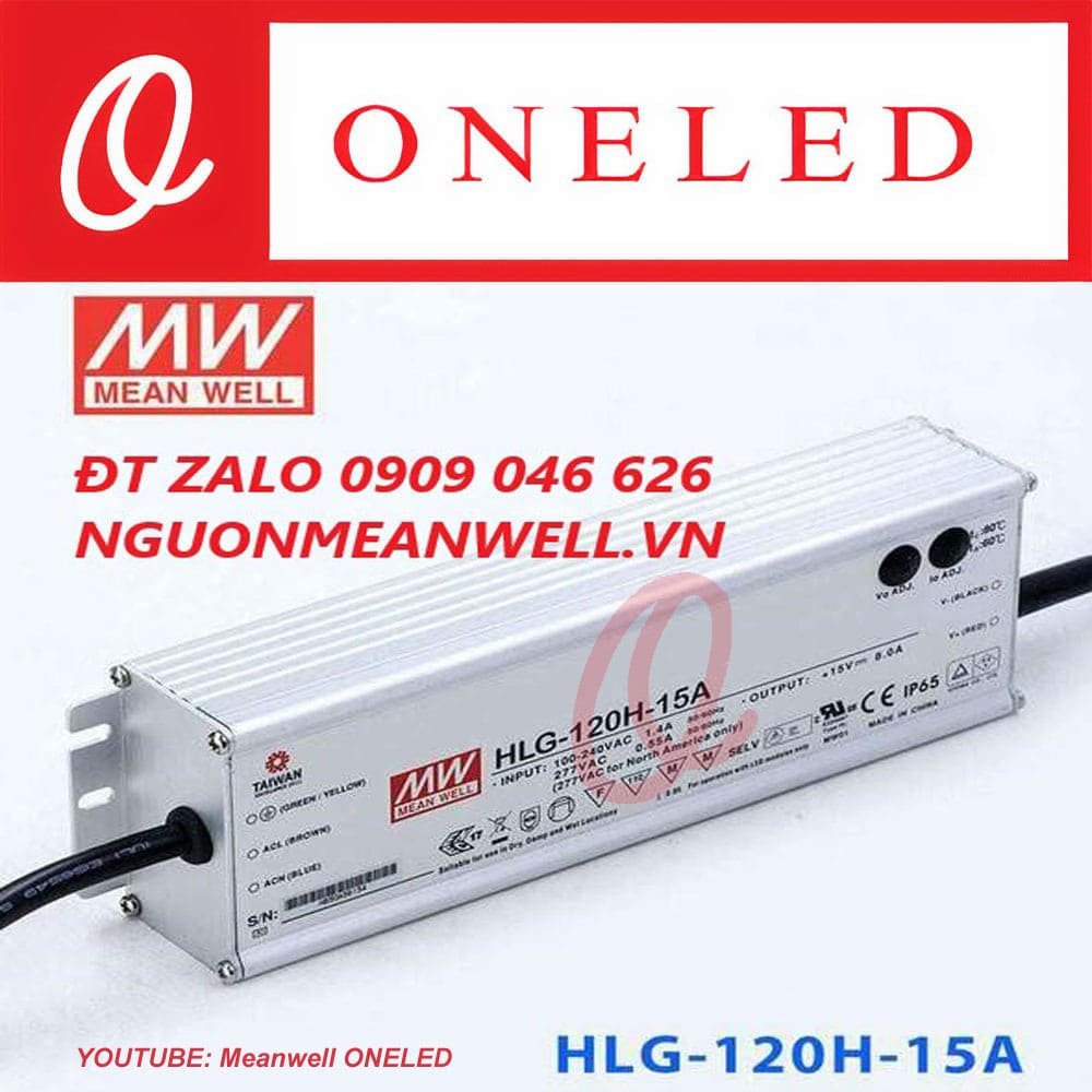 Giá Bộ Nguồn Meanwell HLG-120H-15A Giá Bộ Nguồn Meanwell HLG-120H-15A