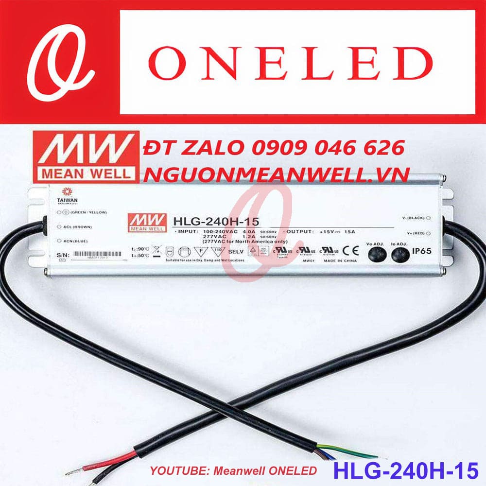 Giá Bộ Nguồn Meanwell HLG-240H-15 Giá Bộ Nguồn Meanwell HLG-240H-15
