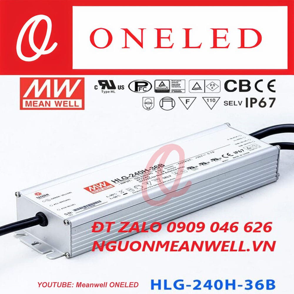 Giá Bộ Nguồn Meanwell HLG-240H-36B Giá Bộ Nguồn Meanwell HLG-240H-36B