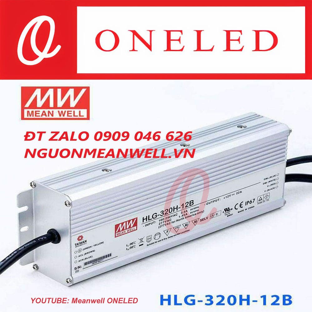 Giá Bộ Nguồn Meanwell HLG-320H-12B Giá Bộ Nguồn Meanwell HLG-320H-12B