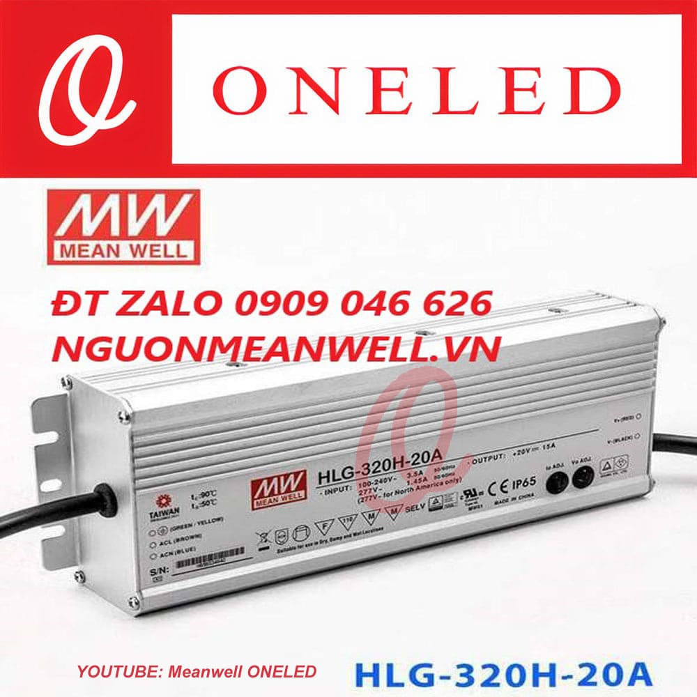 Giá Bộ Nguồn Meanwell HLG-320H-20A Giá Bộ Nguồn Meanwell HLG-320H-20A