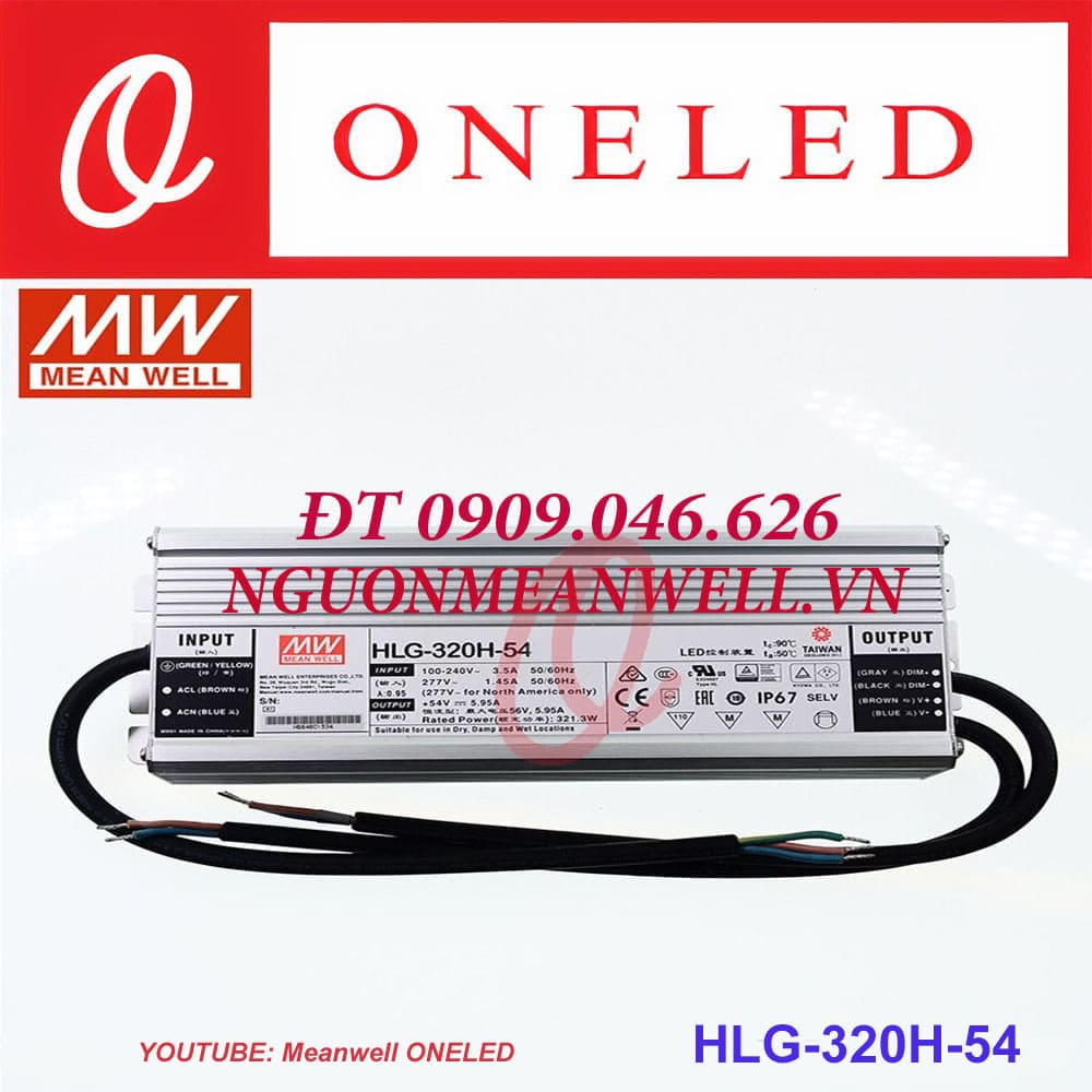 Giá Bộ Nguồn Meanwell HLG-320H-54 Giá Bộ Nguồn Meanwell HLG-320H-54