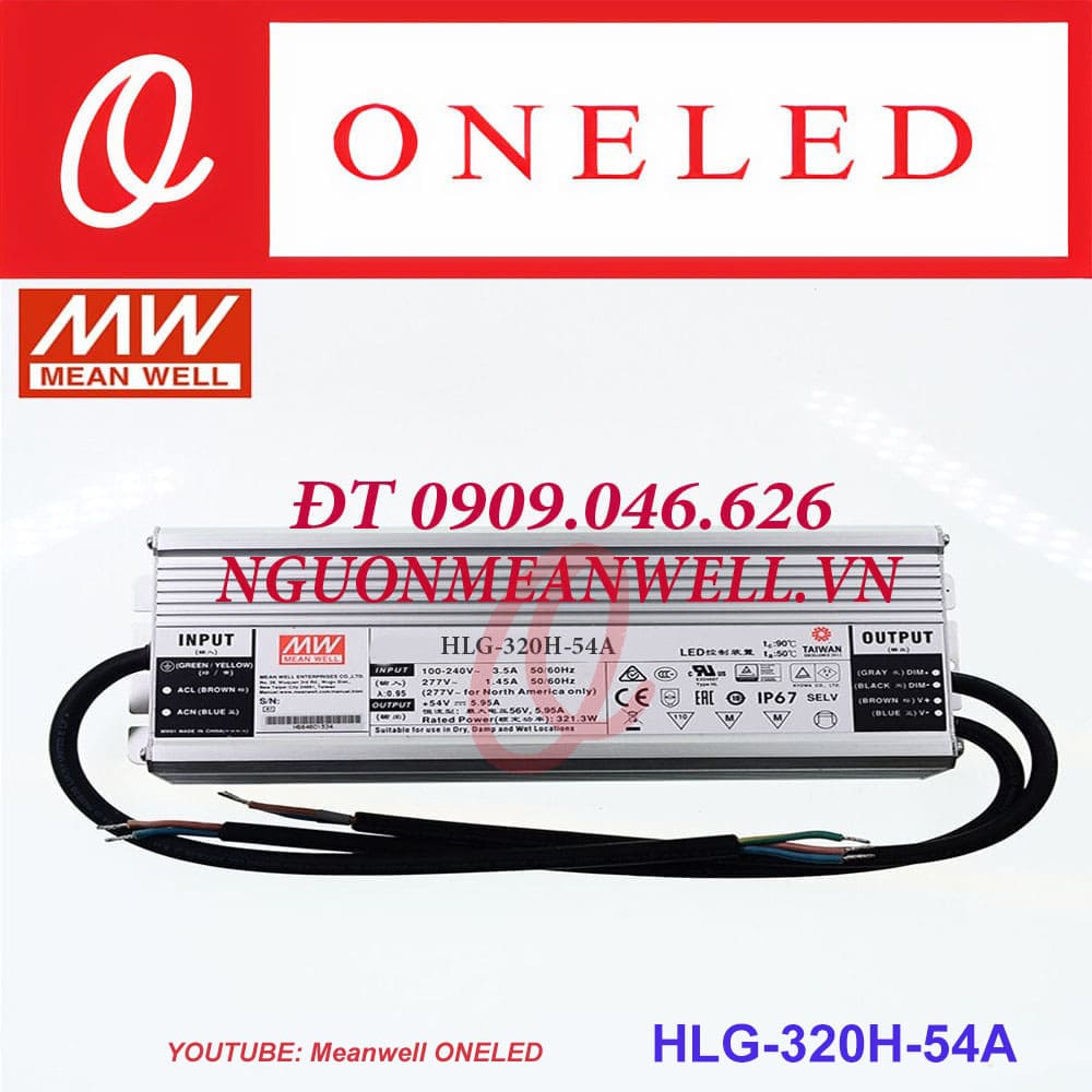 Giá Bộ Nguồn Meanwell HLG-320H-54A Giá Bộ Nguồn Meanwell HLG-320H-54A
