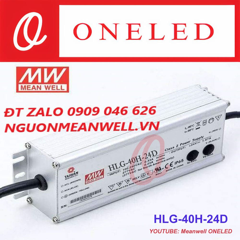 Giá Bộ Nguồn Meanwell HLG-40H-24D Giá Bộ Nguồn Meanwell HLG-40H-24D