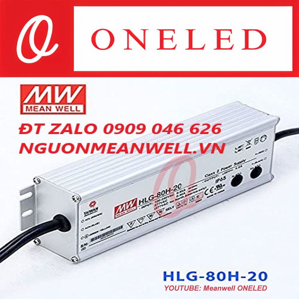 Giá Bộ Nguồn Meanwell HLG-80H-20 Giá Bộ Nguồn Meanwell HLG-80H-20