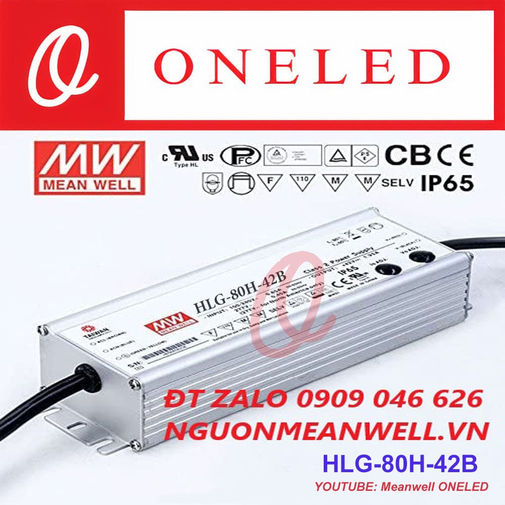 Giá Bộ Nguồn Meanwell HLG-80H-42B Giá Bộ Nguồn Meanwell HLG-80H-42B