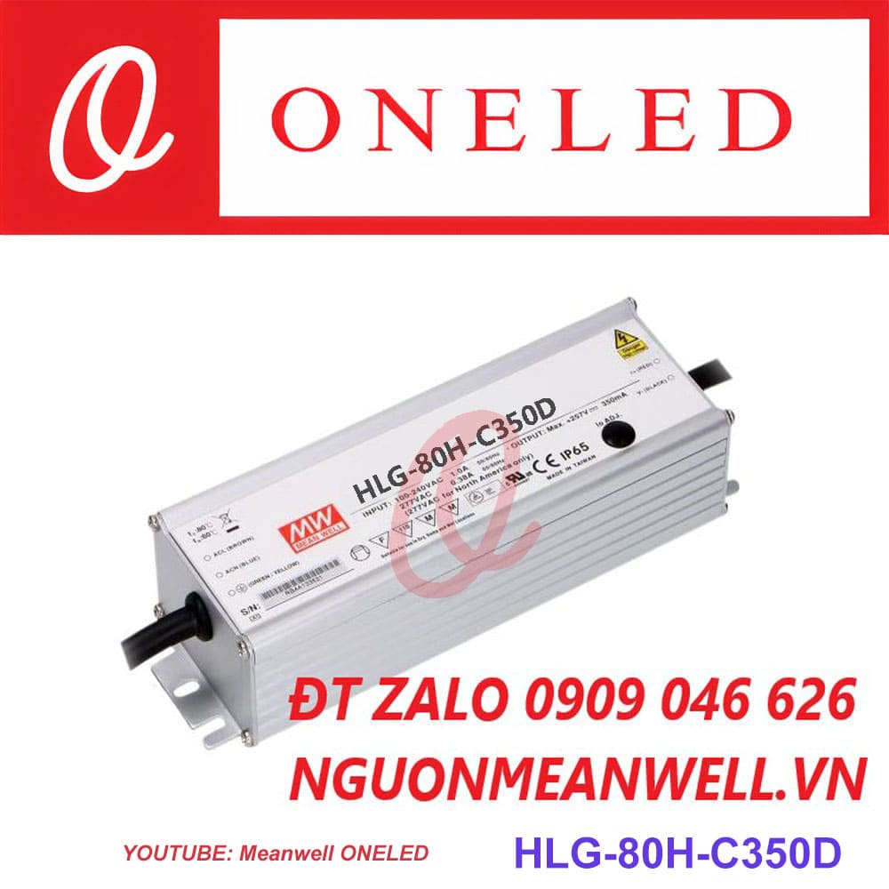 Giá Bộ Nguồn Meanwell HLG-80H-C350D Giá Bộ Nguồn Meanwell HLG-80H-C350D