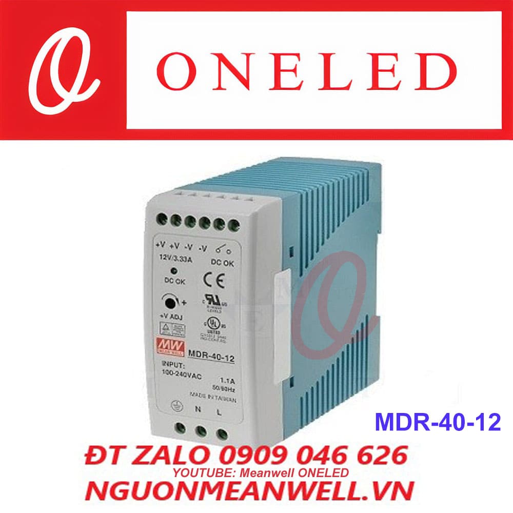 Giá Bộ Nguồn Meanwell MDR-40-12 Giá Bộ Nguồn Meanwell MDR-40-12