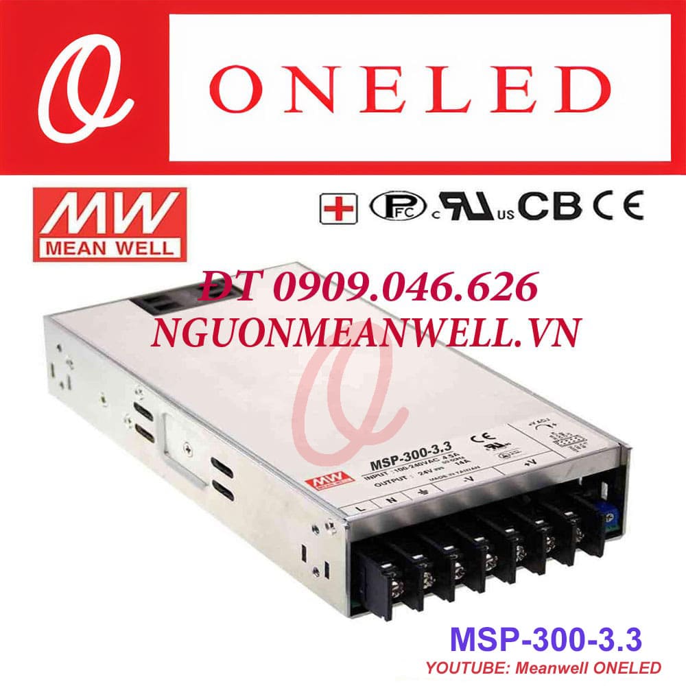 Giá Bộ Nguồn Meanwell MSP-300-3.3 Giá Bộ Nguồn Meanwell MSP-300-3.3