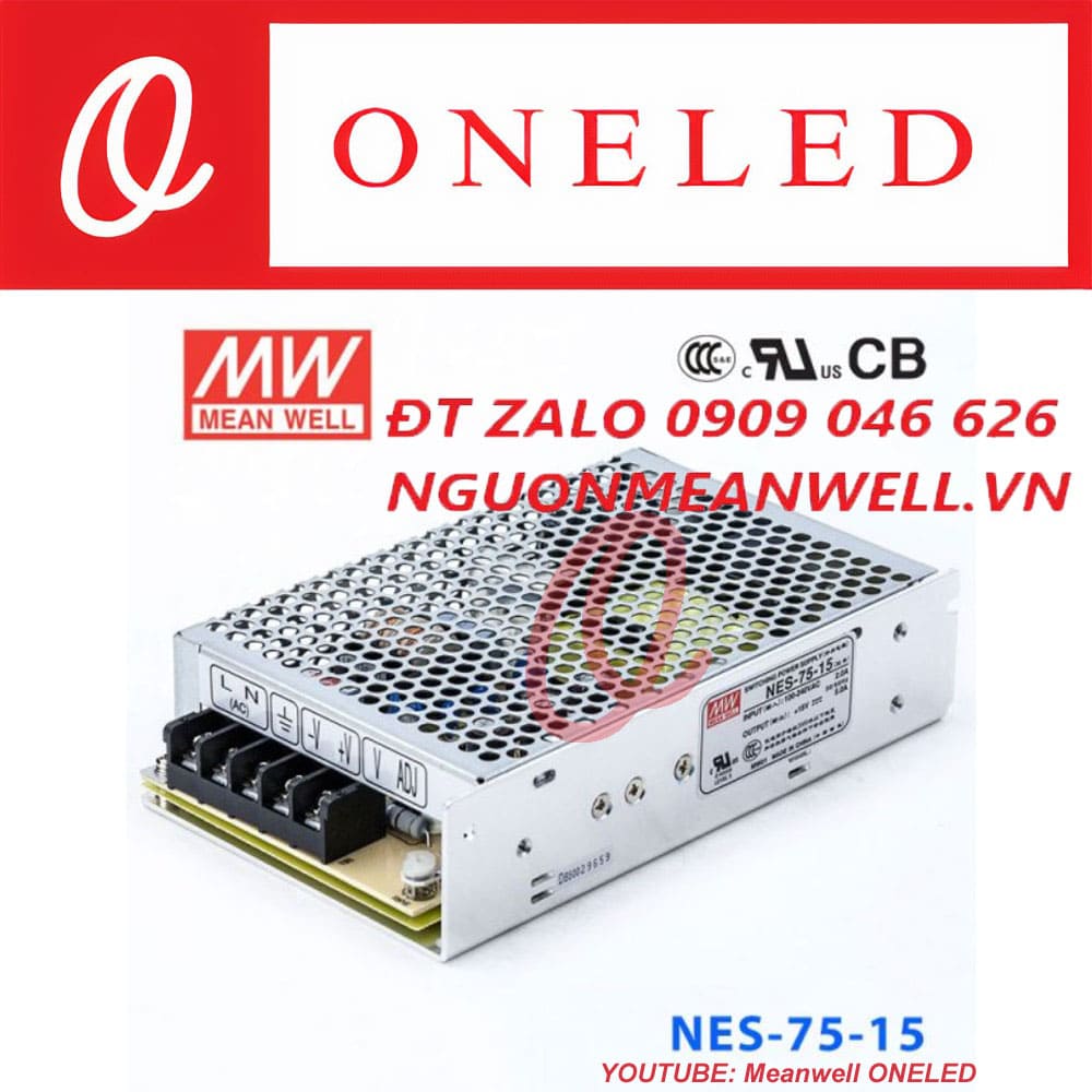 Giá Bộ Nguồn Meanwell NES-75-15 Giá Bộ Nguồn Meanwell NES-75-15