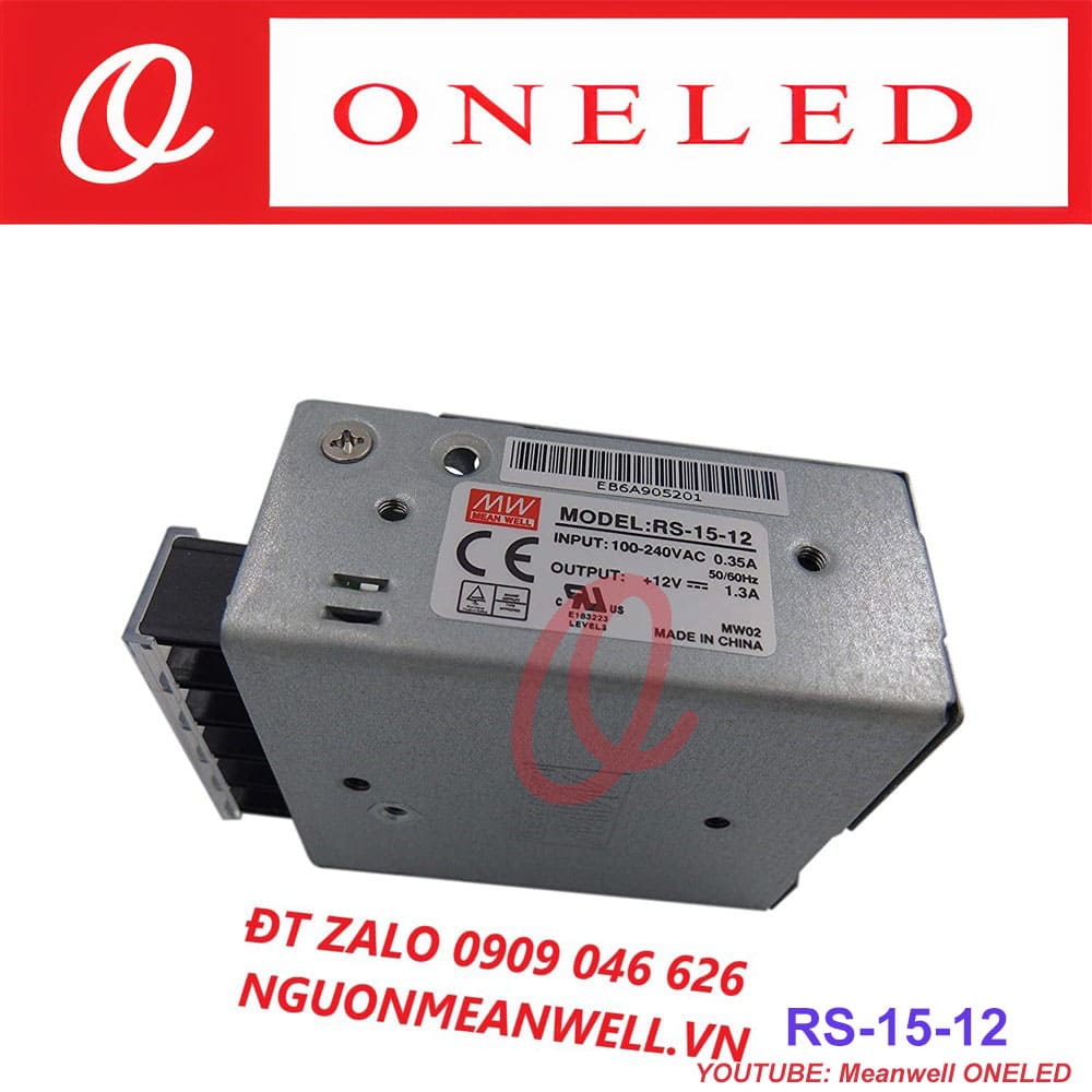 Giá Bộ Nguồn Meanwell RS-15-12 Giá Bộ Nguồn Meanwell RS-15-12