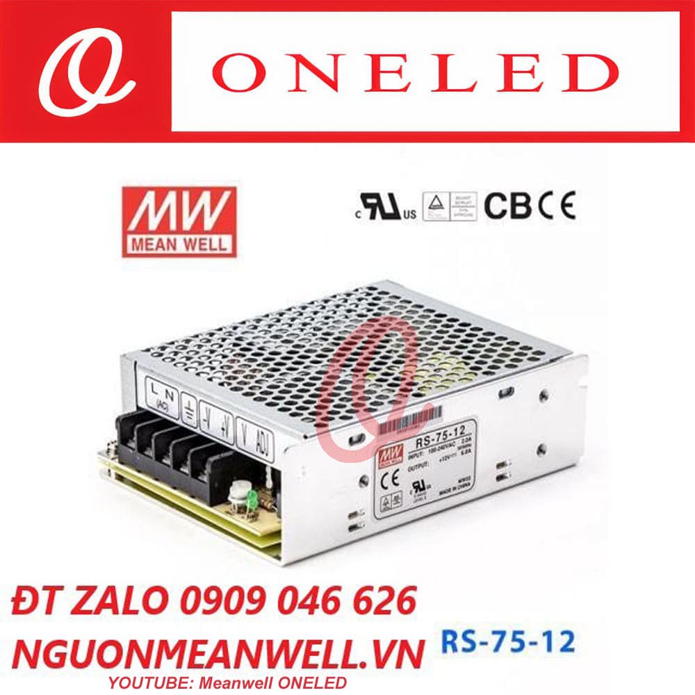 Giá Bộ Nguồn Meanwell RS-75-12 Giá Bộ Nguồn Meanwell RS-75-12