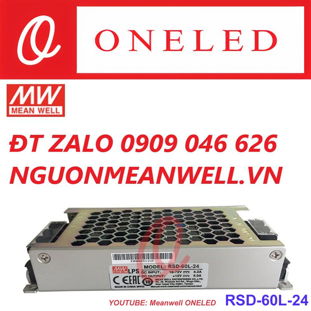 Giá Bộ Nguồn Meanwell RSD-60L-24 Giá Bộ Nguồn Meanwell RSD-60L-24