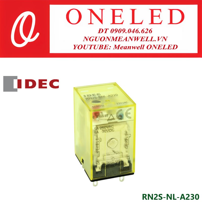 Rơ Le Trung Gian RN2S-NL-A230 IDEC Rơ Le Trung Gian RN2S-NL-A230 IDEC